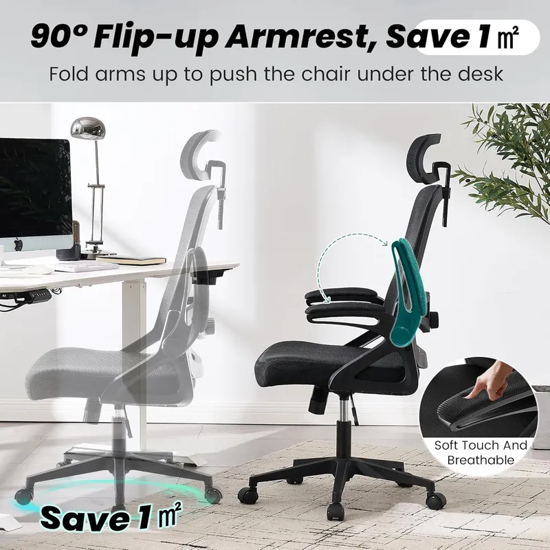 Fizzin 400 LBS Computer Chairs with Adjustable Lumbar Support